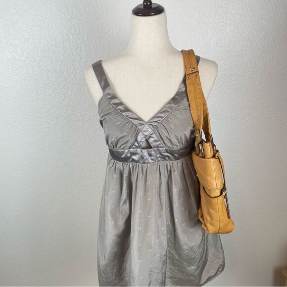 B. Makowsky Tan East West Sadie Pocket Shopper Caramel Leather Shoulder Bag NWT - Picture 5 of 13